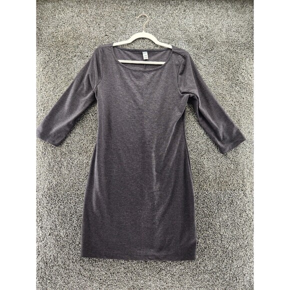 Old Navy Gray Long Sleeve Shift Dress Medium 4.6547 - Picture 1 of 8